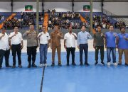 Wali Kota Pematangsiantar Wesly Silalahi SH MKn diwakili Kepala Dinas Pariwisata Muhammad Hammam Sholeh AP membuka turnamen Futsal Antar- instansi