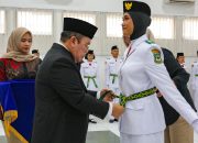 Wali Kota Wesly Silalahi SH MKn menghadiri pengukuhan Paskibraka Tingkat Kota Pematangsiantar Tahun 2026