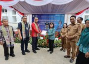 Ketua TP PKK Kota Pematangsiantar Ny Liswati Wesly Silalahi menyambut Tim Evaluasi Lomba IVA Tingkat Provinsi Sumatera Utara Tahun 2026